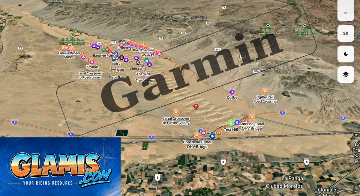 Glamis Sand Dunes Garmin Offroad Map — Plan Smarter Before You Ride